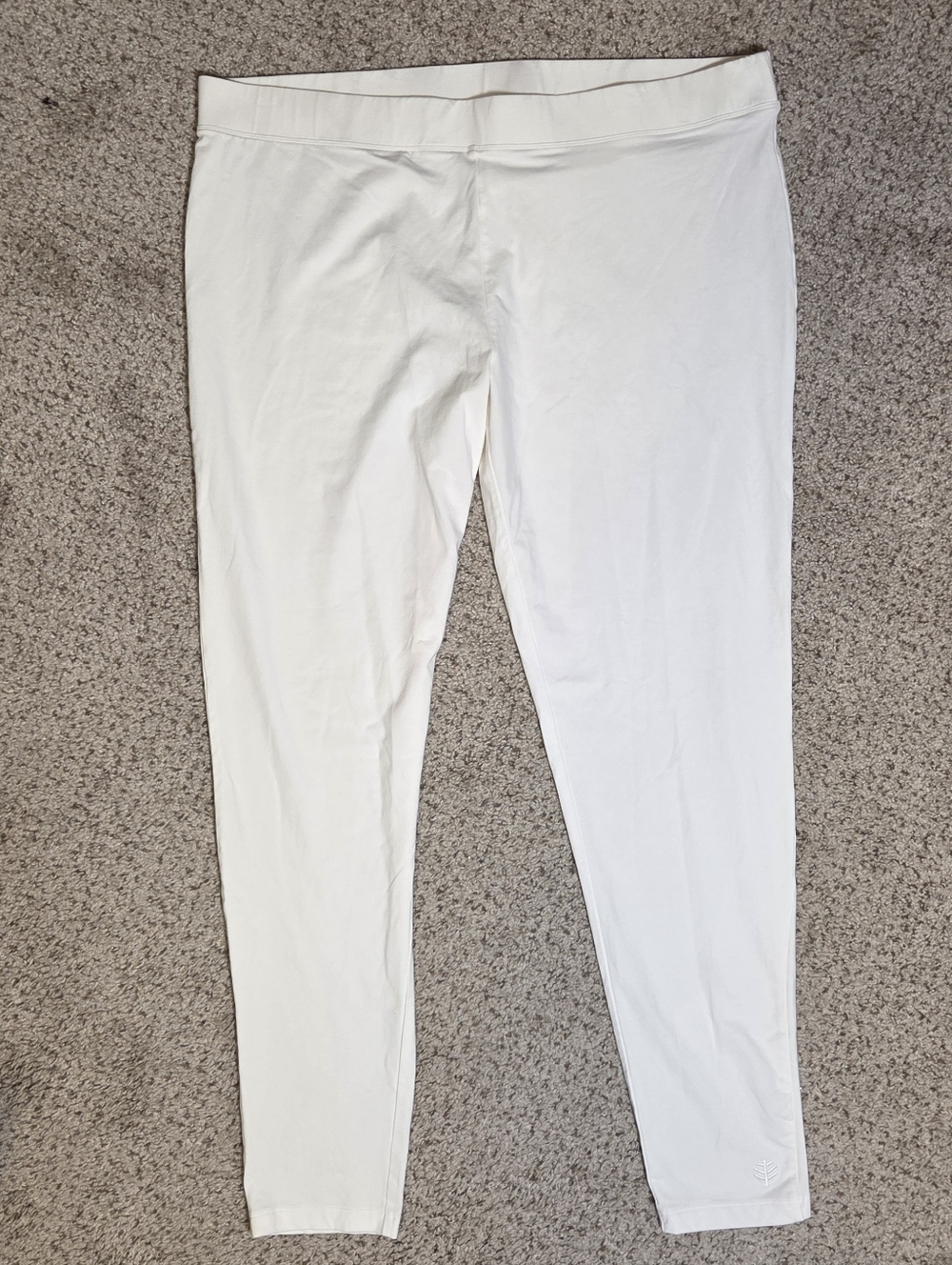 Coolibar Monterey Summer Leggings Style 01313 White Pants Women's XL UPF50+ Sun - Picture 3 of 9
